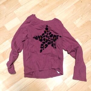 Cheetah print star long sleeve shirt